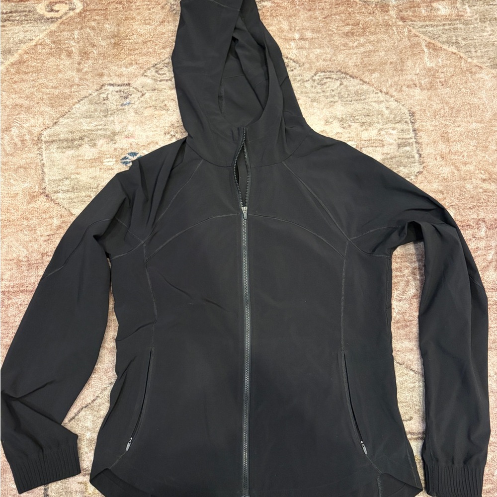 Athleta Black Hooded Lightweight Performance Jacket Size XS